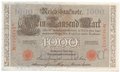 Банкнота 1000 марок 1910 красная печать Германия Германская Империя
