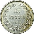 Монета 25 Пенни 1913 S Русская Финляндия