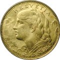 Монета 10 франков 1922 B Швейцария