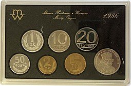 фото для Набор монет Польши 1986 года PROOF Аверс