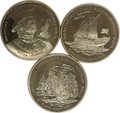 Набор медалей 300-летие Российского военно-морского флота Петр I, Галера Принципиум, Взятие Азова Межнумизматика (без запаек)