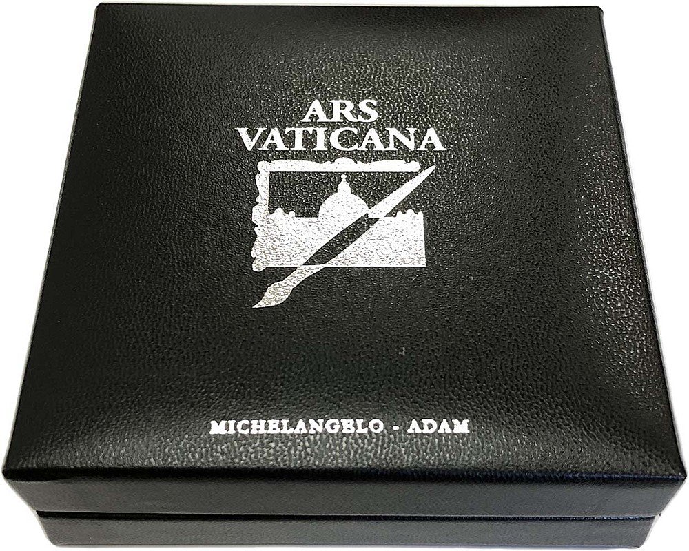 Монета 20 долларов 2008 Искусство Ватикана Микеланджело Cотворение Адама Острова Кука