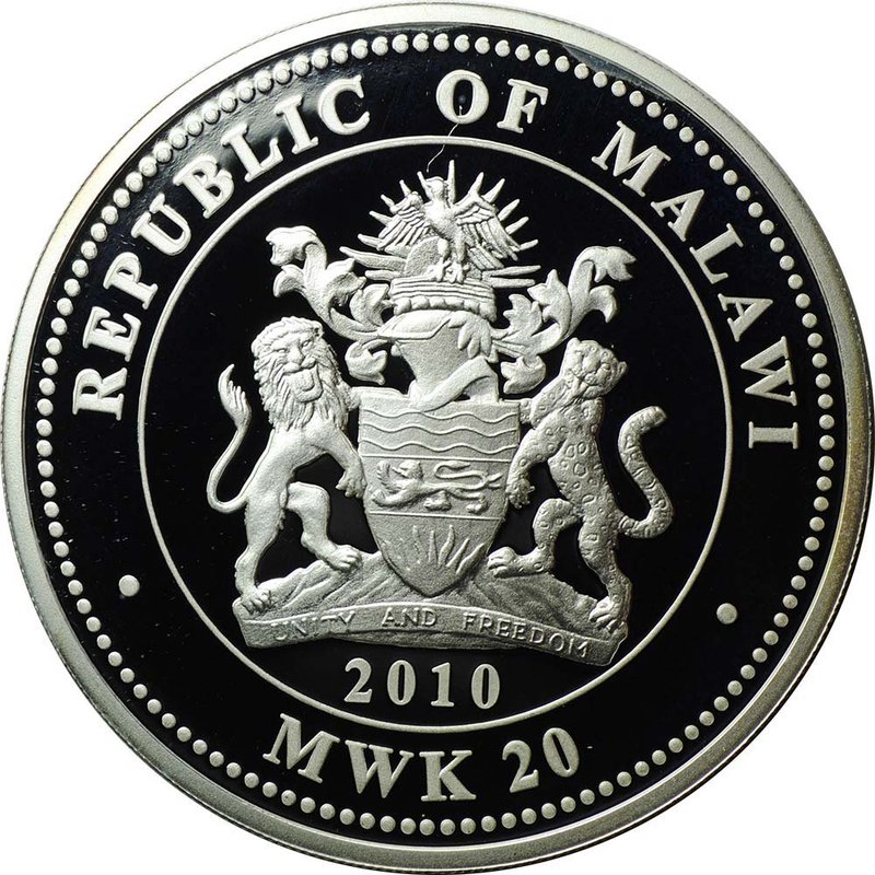 Монета 20 квача 2010 Екатерининский дворец Санкт-Петербург Малави