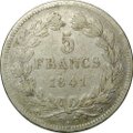 Монета 5 франков 1841 W Франция