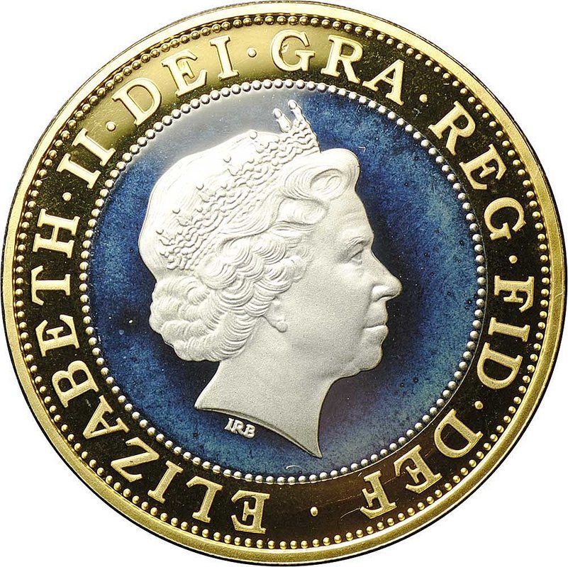 Монета 2 фунта 2005 60 лет окончания 2-й Мировой войны серебро Великобритания