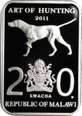 Монета 20 квача 2011 Искусство охоты на уток Малави