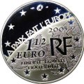 Монета 1 1/2 евро 2005 8 мая 1945 60 лет окончанию Второй мировой войны Франция