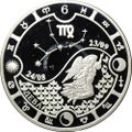 Монета 1000 франков КФА 2014 ММД Знаки зодиака - Дева Габон