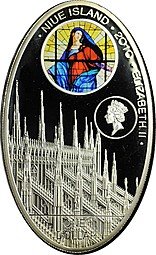 фото для Монета 1 доллар 2010 Собор Дуомо Милан Ниуэ Аверс