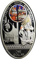 Монета 1 доллар 2010 Собор Святого Стефана Вена Ниуэ