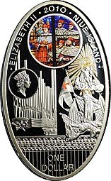 фото для Монета 1 доллар 2010 Собор Святого Стефана Вена Ниуэ Аверс