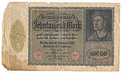 фото для Банкнота 100000 марок 1922 Германия Веймарская республика Аверс