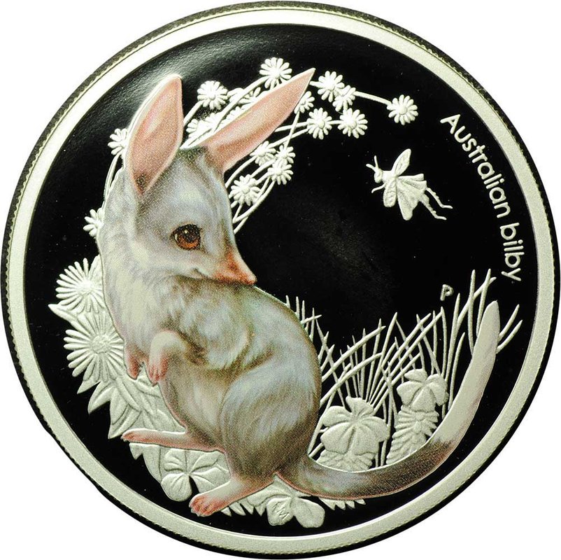 Монета 50 центов 2011 Кроличий бандикут (Билби) - Детеныш Bush Babies Австралия