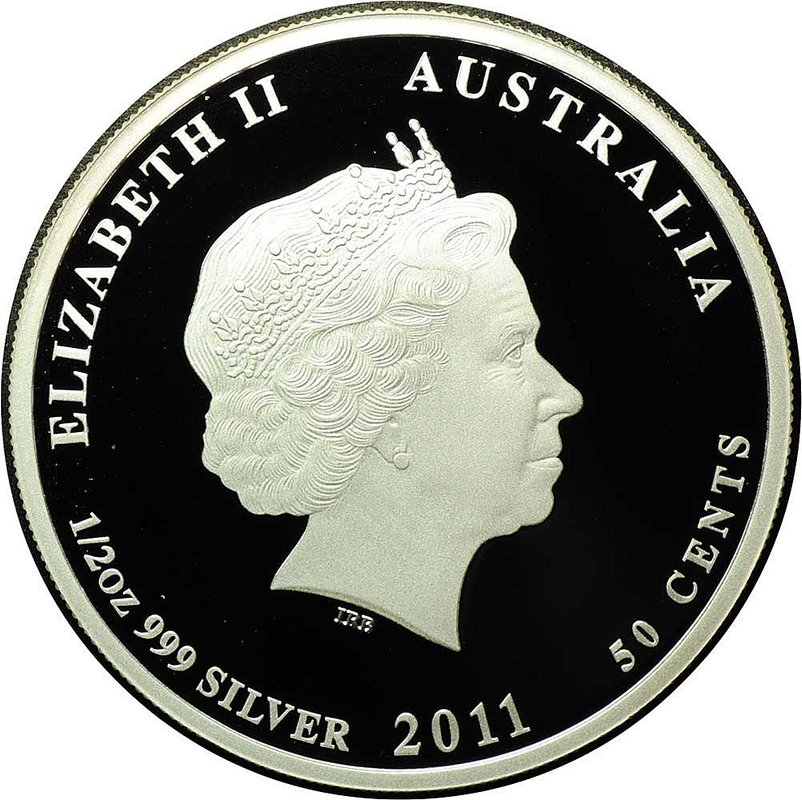 Монета 50 центов 2011 Австралийская собака Динго Детеныш Bush Babies Австралия