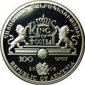 Монета 100 драм 2008 Лев Яшин - Короли футбола Армения