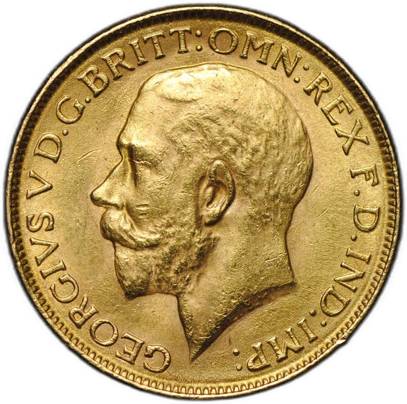 Монета 1 соверен (фунт) 1918 I Бомбей Индия Великобритания слаб CPRC MS 61