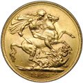 Монета 1 соверен (фунт) 1918 I Бомбей Индия Великобритания слаб CPRC MS 61