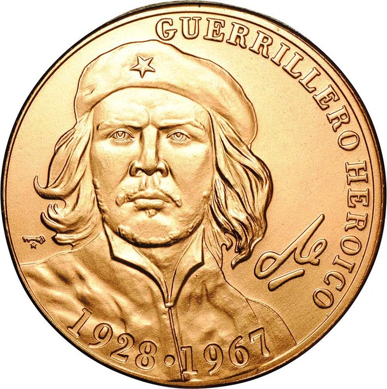 Монета 1 песо 1967 Эрнесто Че Гевара 40 лет со дня смерти Куба
