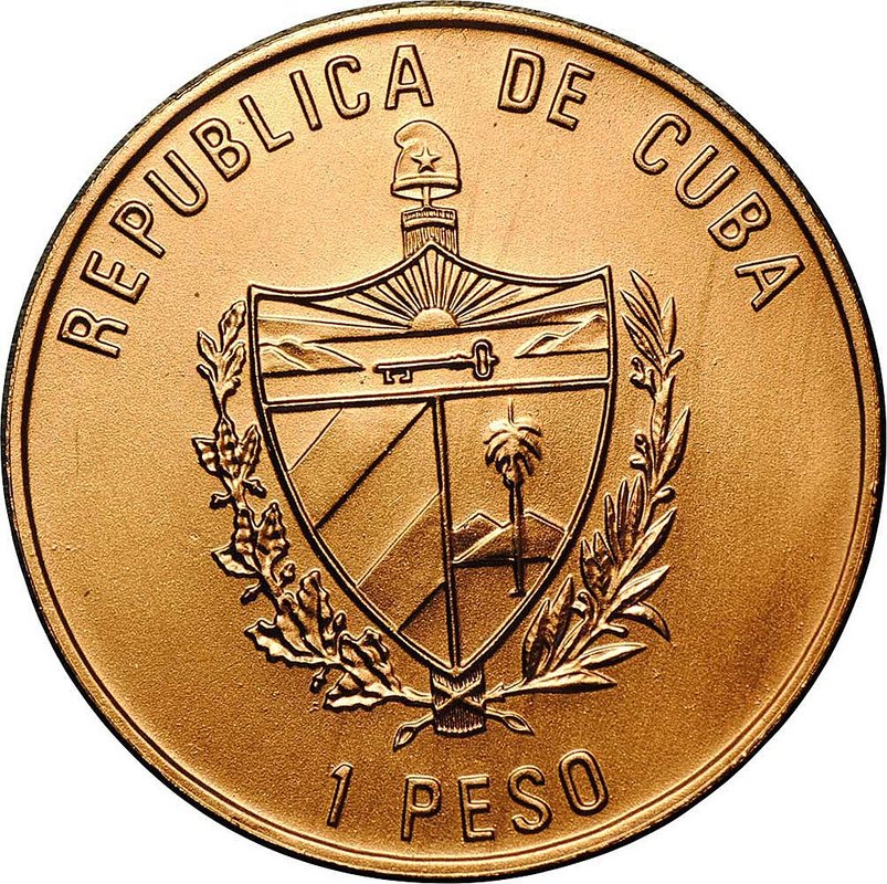 Монета 1 песо 1967 Эрнесто Че Гевара 40 лет со дня смерти Куба