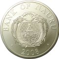 Монета 10 долларов 2008 Счастливого Нового года и Рождества - Дед Мороз Науру