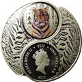 Набор монет 1 доллар 2010 Сибирский и Бенгальский тигры Инь-Янь Фиджи