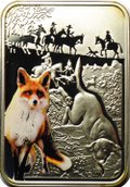 Монета 1 доллар 2012 Искусство охоты - Охота на лис Ниуэ