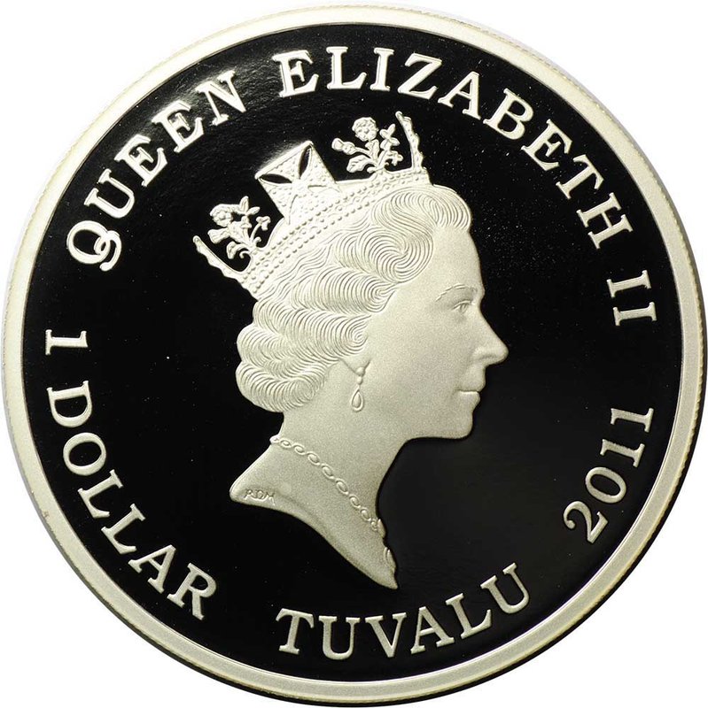 Монета 1 доллар 2011 Санта-Мария Корабль парусник Тувалу