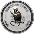 Монета 1 доллар 2004 Год Обезьяны позолота Лунар Австралия