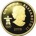Монета 75 долларов 2009 Олимпиада Ванкувер 2010 - Волк Канада