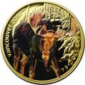 Монета 75 долларов 2009 Олимпиада Ванкувер 2010 - Лось Канада