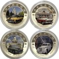 Набор 2 доллара 2010 Старые Советские Автомобили Ниуэ: Волга, ЗИМ, Победа, Москвич (без внешней коробки) 4 монеты 