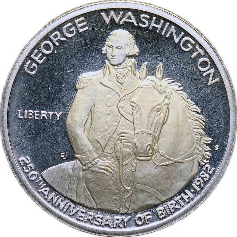 Монета 50 центов (1/2 доллара) 1982 S Джордж Вашингтон США