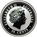 Монета 50 центов 2007 Год Свиньи Лунар Австралия