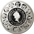 Монета 1 доллар 2010 Альфонс Муха Знаки Зодиака - Козерог Ниуэ