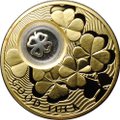 Монета 2 доллара 2013 На Удачу - Четырехлистный клевер Ниуэ