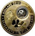 Монета 2 доллара 2013 На Удачу - Четырехлистный клевер Ниуэ