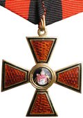 Знак ордена (крест) Святого Владимира 4 степени золото 56 пробы Кейбель
