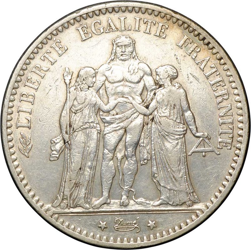 Монета 5 франков 1875 A Франция