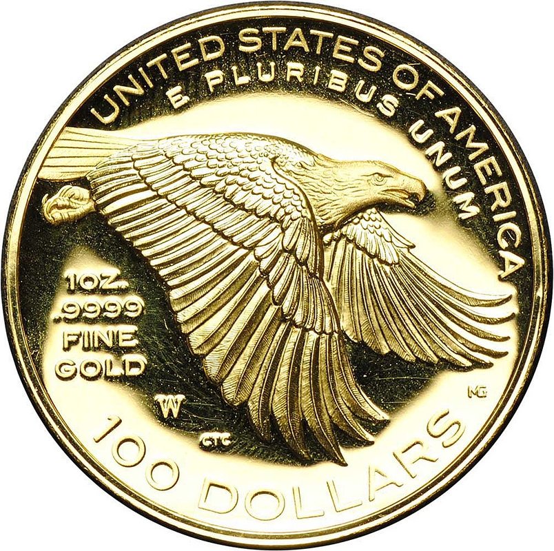 Монета 100 долларов 2017 Американская Свобода США