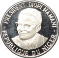 Монета 1000 франков 1960 Независимость серебро Нигер