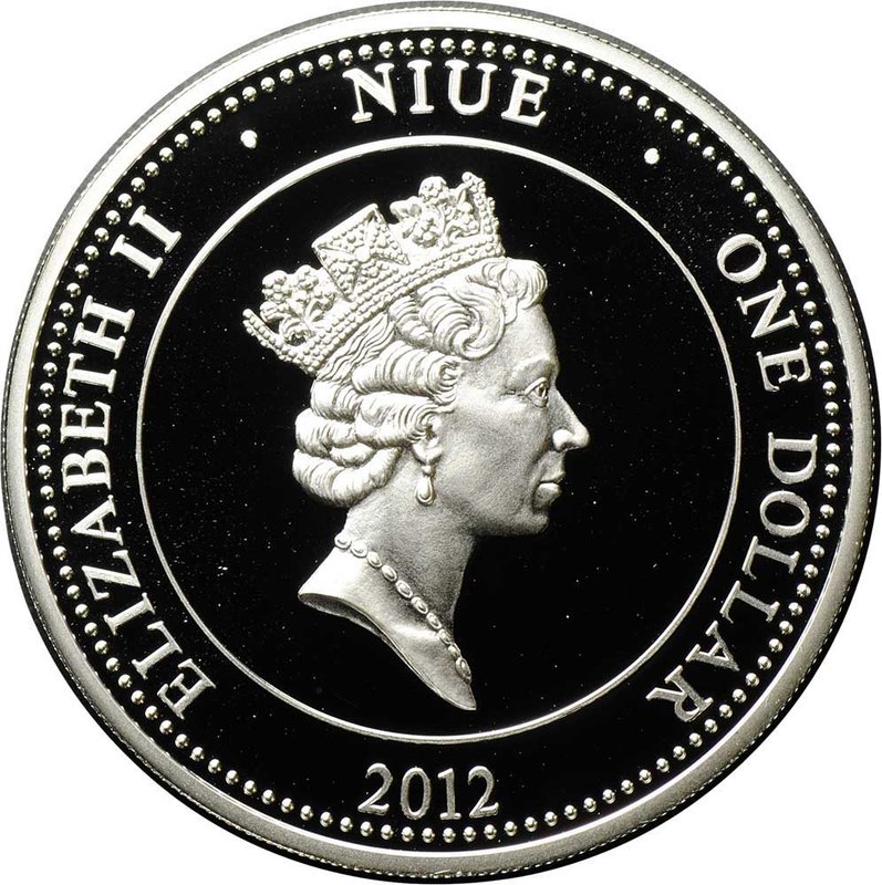 Монета 1 доллар 2012 Лилия прекрасная Ниуэ