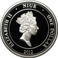 Монета 1 доллар 2012 Лилия прекрасная Ниуэ