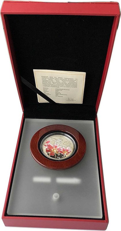 Монета 1 доллар 2012 Лилия прекрасная Ниуэ