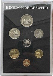 фото для Годовой набор монет 1 сенте, 2,5,10,25,50 лисенте, 1 лоти 1979 PROOF Лесото Аверс