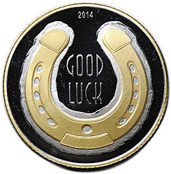 фото для Монета 500 франков КФА 2014 Подкова на удачу Конго Аверс