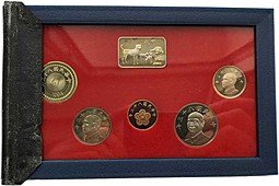 фото для Годовой набор монет 1/2, 1, 5, 10, 50 долларов 1994 PROOF Тайвань Аверс