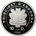 Монета 10 динар (динеров) 2008 Экстрим - Мотокросс Андорра