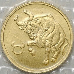 фото для Монета 25 рублей 2003 СПМД Знаки Зодиака Телец (запайка) Аверс