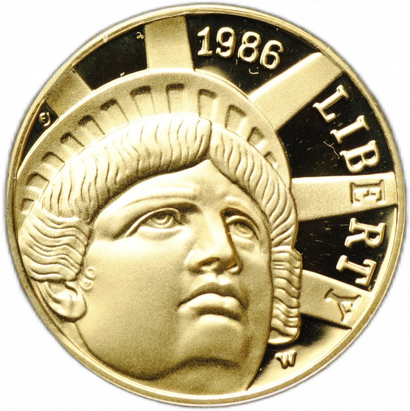 Монета 5 долларов 1986 100 лет Статуе Свободы США