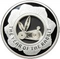 Монета 1 доллар 2011 Год кролика Филигрань Фиджи